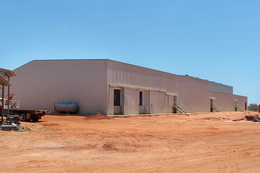An exterior photo of the Kimberley Meat Company abattoir in Western Australia's Kimberley region.