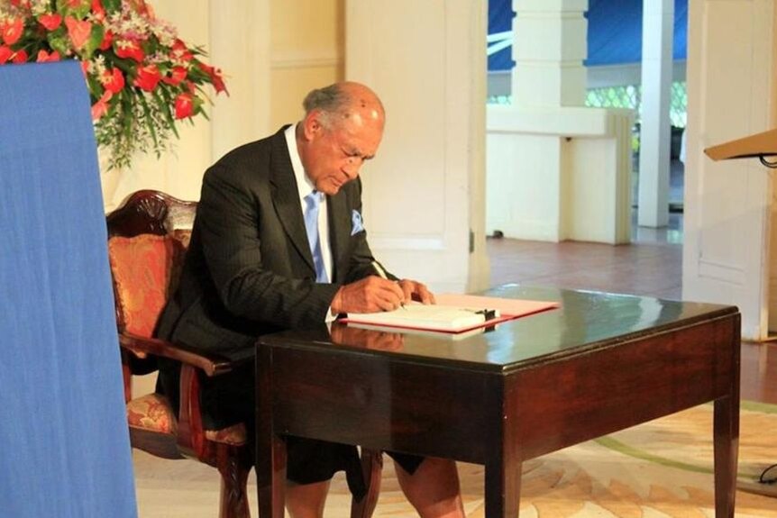 Interim PM says constitution signing 'new beginning' for Fiji