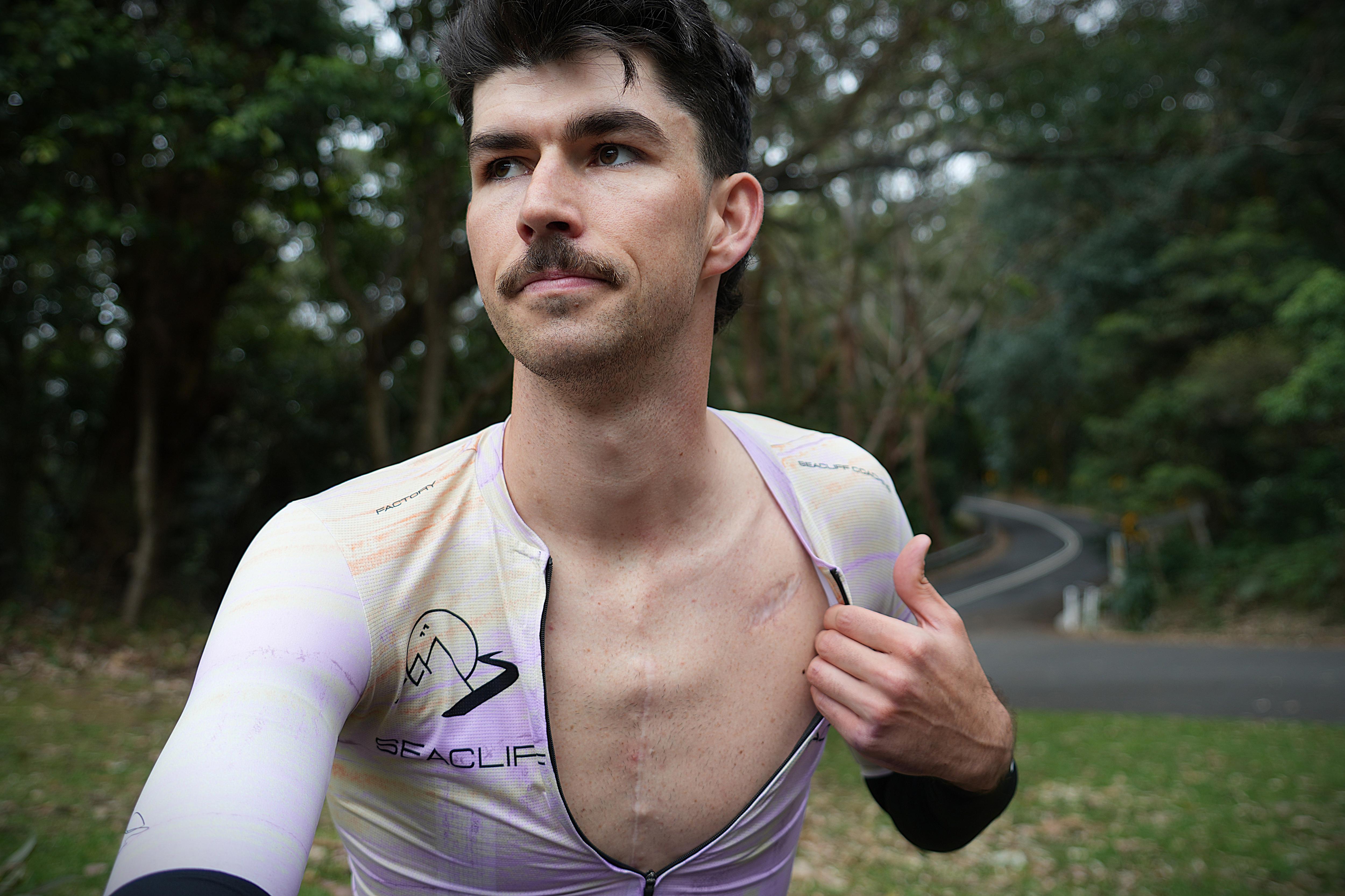 Cyclist 'died eight times' before getting a new heart