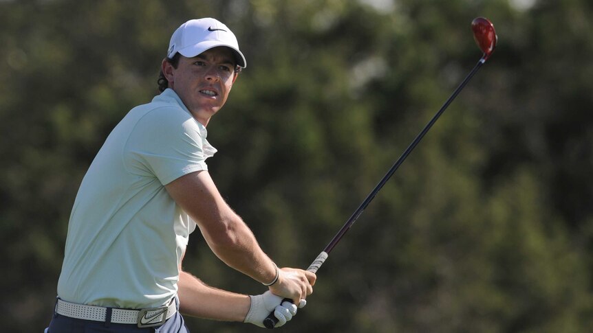 Northern Ireland golfer Rory McIlroy plays during the second round of the Texas Open.
