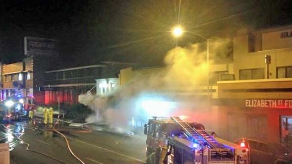 Tasmania Fire Service attends a fire in the Fish Bar restaurant North Hobart.