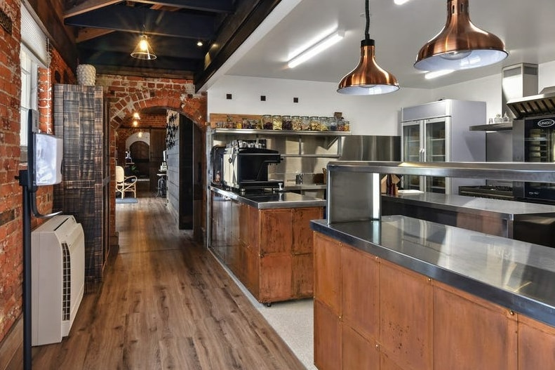 Kitchen at a rural estate.