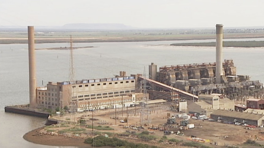 Aerial view Port Augusta Playford power station