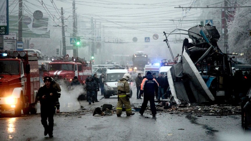 Trolley bus explosion in Volgograd