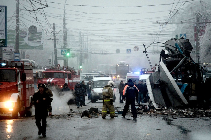 Trolley bus explosion in Volgograd