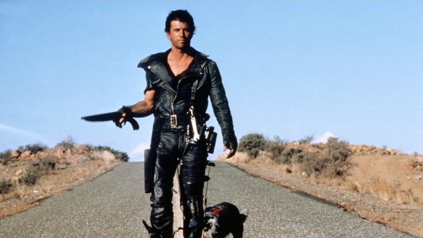 A scene from the original Mad Max movie, with Mel Gibson.