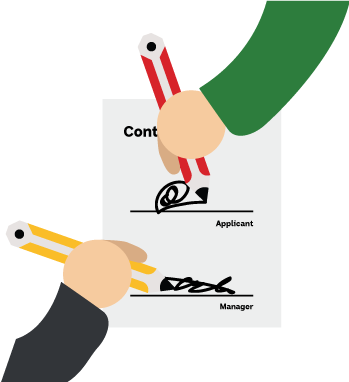 Offer Contract being signed