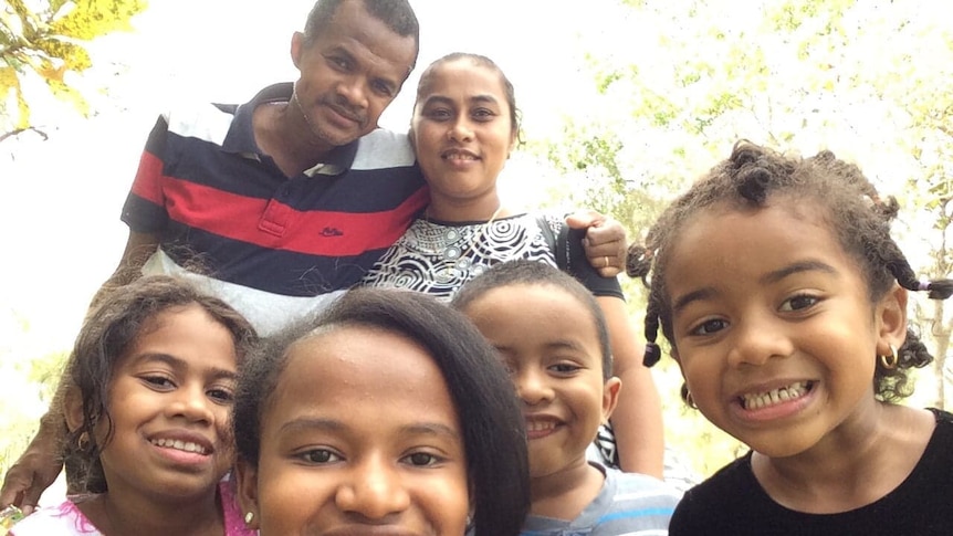 African family smiling.