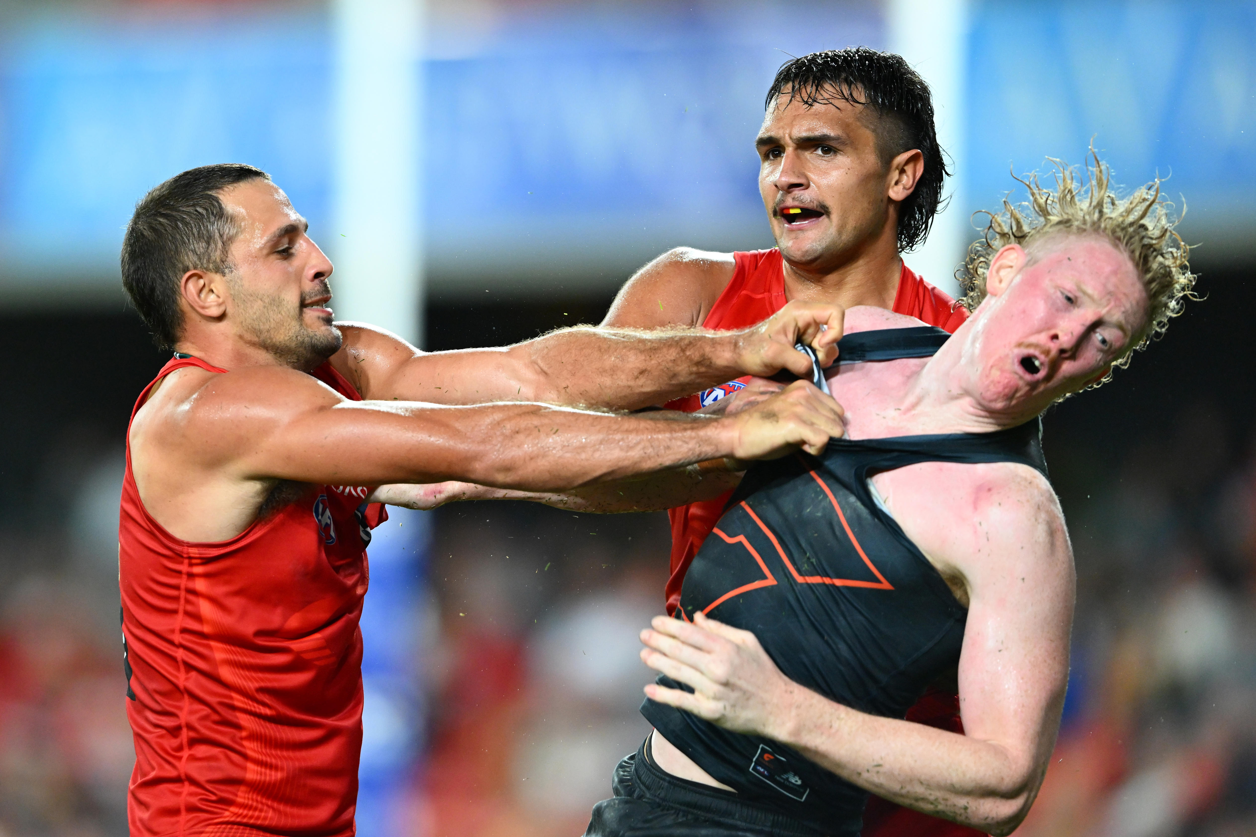Jamarra sparks Suns as teammate floors Oliver with bizarre face slap