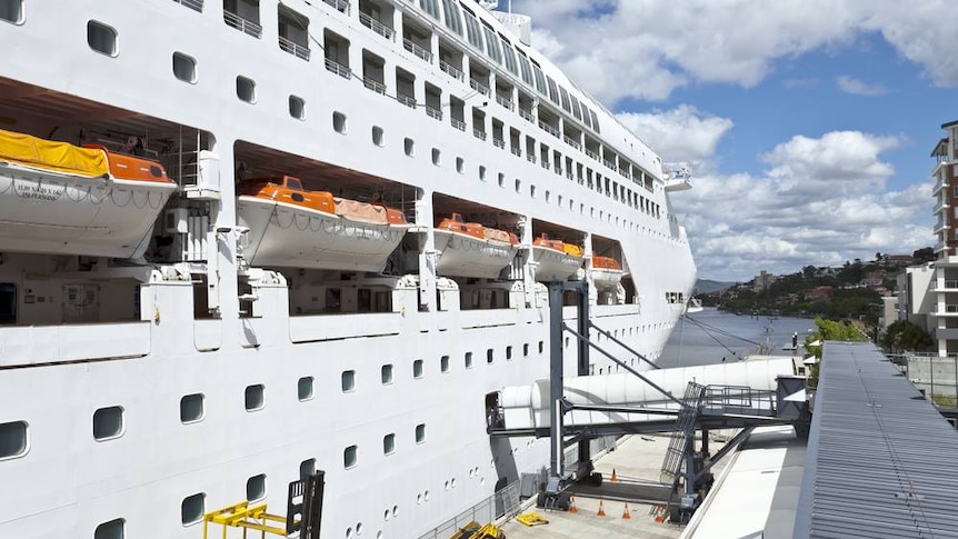 Cruise ship at terminal