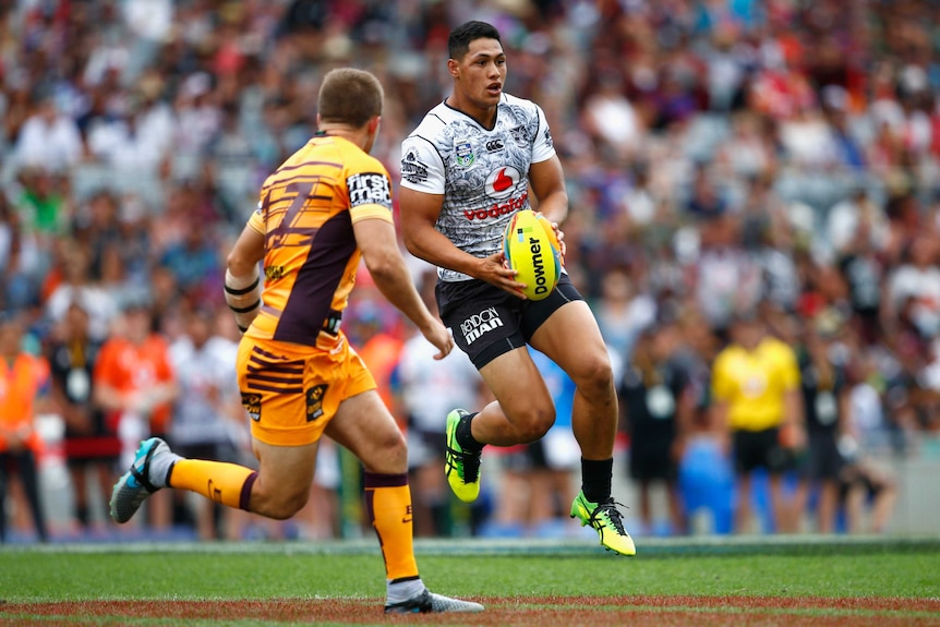 Roger Tuivasa-Sheck in action for the Warriors