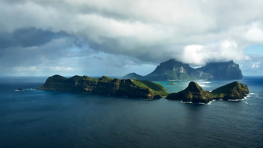 Lord Howe Island with clouds above