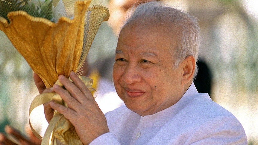 Cambodia's former king Norodom Sihanouk.