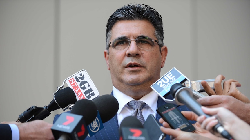 AFL chief executive Andrew Demetriou talks to the media in Sydney in April 2013.