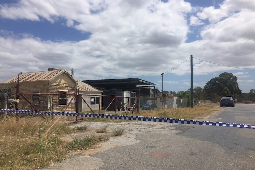 Police have cordoned off a scene where a man's body was found in a dam in Caversham. February 19, 2016.