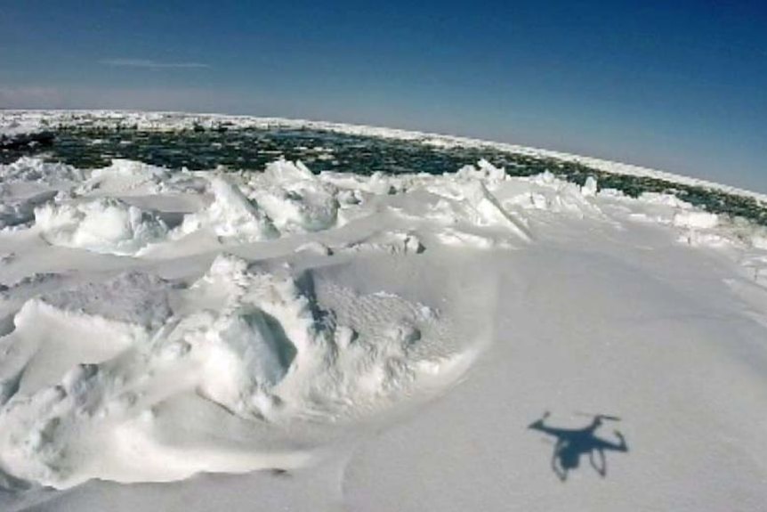 Drone surveys sea ice from Aurora Australis