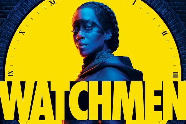 The official banner for the HBO series Watchmen, featuring Regina King.