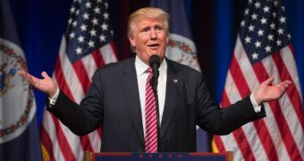 Republican presidential nominee Donald Trump speaks at a rally in Virginia earlier this week.