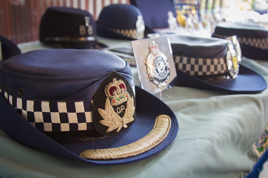 Police hats.