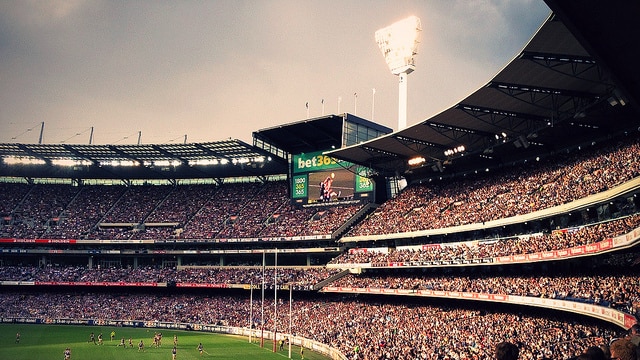 AFL at the MCG, crowd and field shot