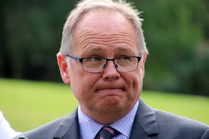 Headshot of Local Government Minister David Templeman looking perplexed.