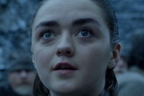 Arya Stark, played by Maisie Williams, smiles in a still from HBO's Game of Thrones series