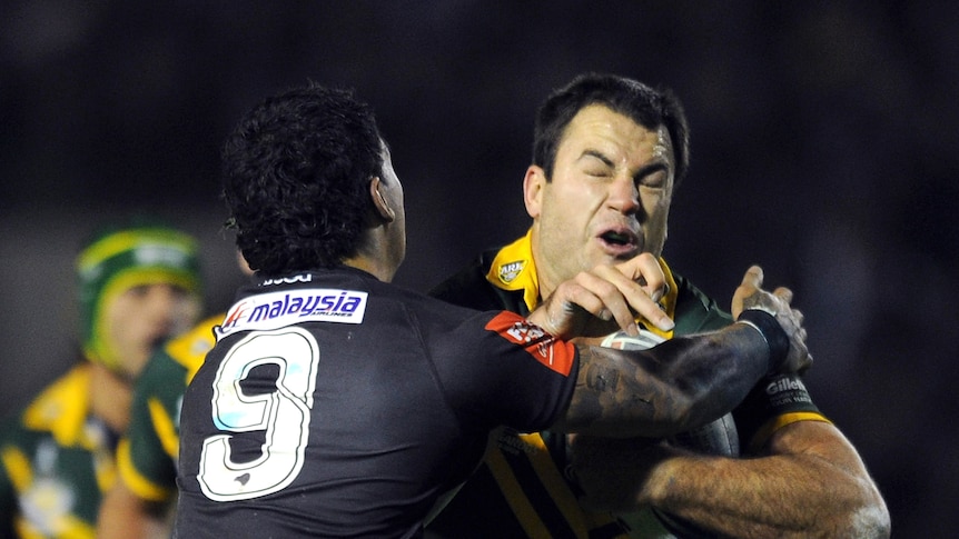 Ruled out ... David Shillington playing against the Kiwis in Warrington (Clive Brunskill: Getty Images)