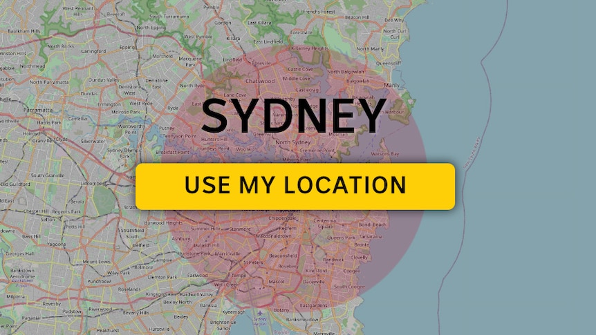 An image showing the 10km radius imposed on residents of Sydney.