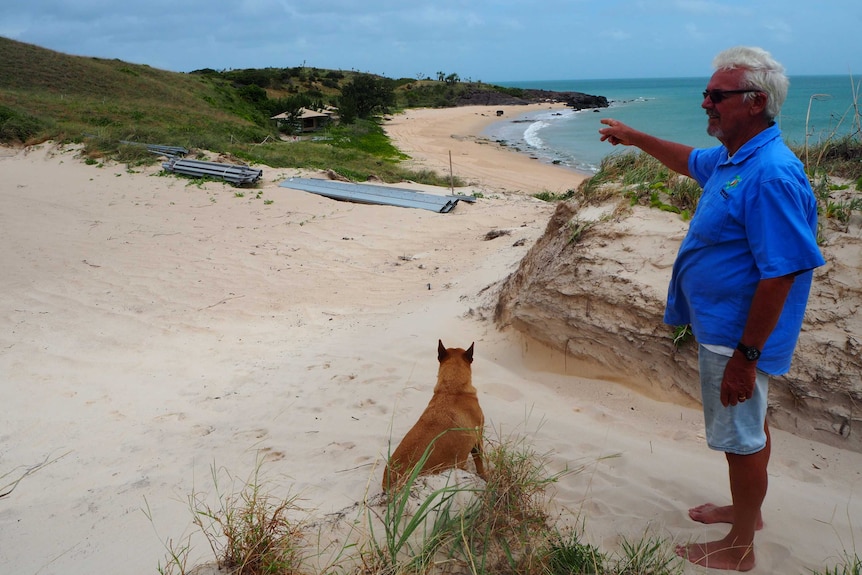 Banubanu co-owner Trevor Hosie shows where the new restaurant is being built on Bremer.