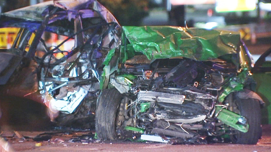 Car collision at Southern Expressway