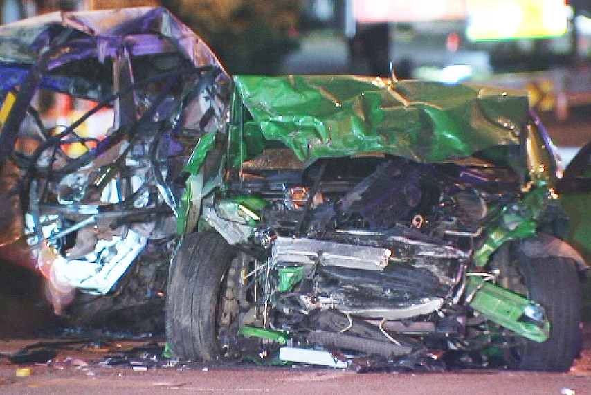 Car collision at Southern Expressway