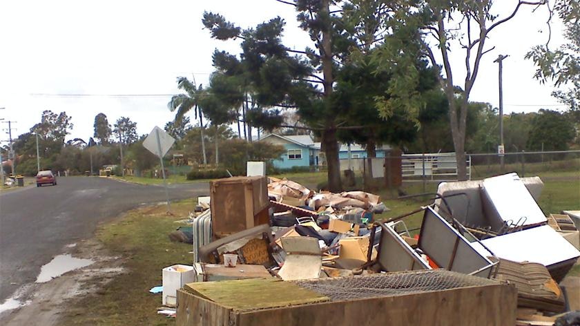 Illegal dumping outside Mullumbimby Showground