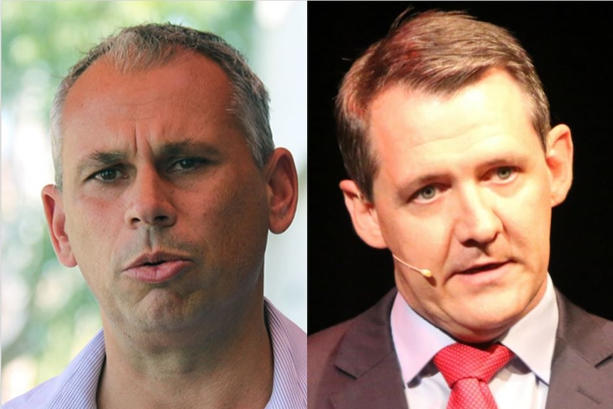 A composite image of Northern Territory Chief Minister Adam Giles and Labor's Michael Gunner.