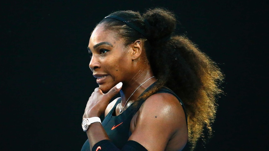 Serena Williams at the Australian Open in January 2017.