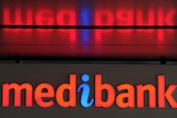 Medibank logo at its Melbourne office.