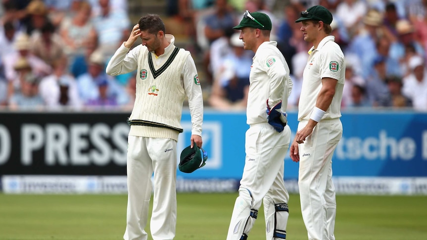 Michael Clarke on day three of the second Ashes Test against England at Lord's Cricket Ground.