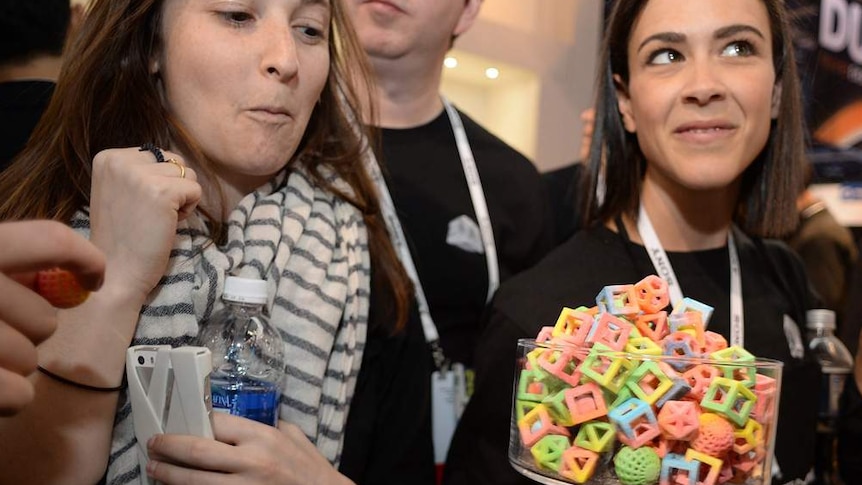 Conference guest taste multi-coloured confectionary printed by the ChefJet Pro 3D food printed