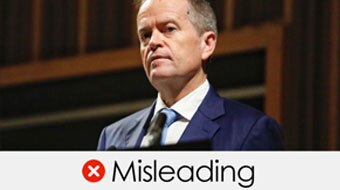 Mr Shorten's claim is misleading