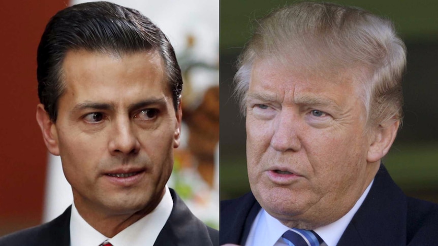 Enrique Pena Nieto and Donald Trump composite image