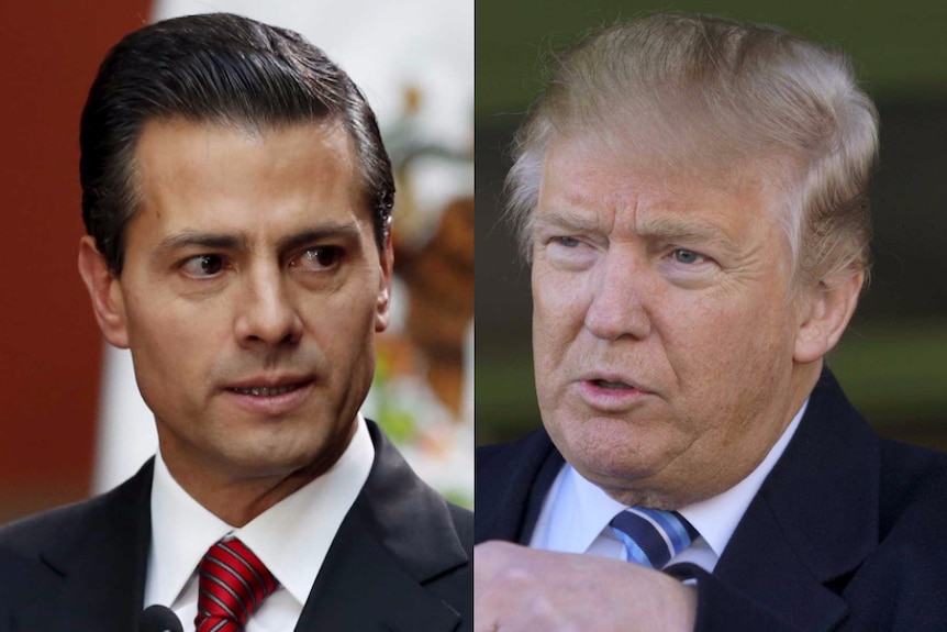 Enrique Pena Nieto and Donald Trump composite image