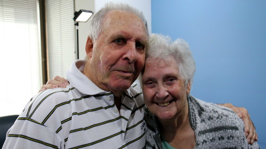 Wally Ballard and his wife of 63 years Sheila celebrate his recovery.