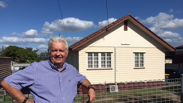 Henry Palaszczuk outside the old family home, where he grew up.