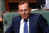 Tony Abbott concentrates during Question Time.