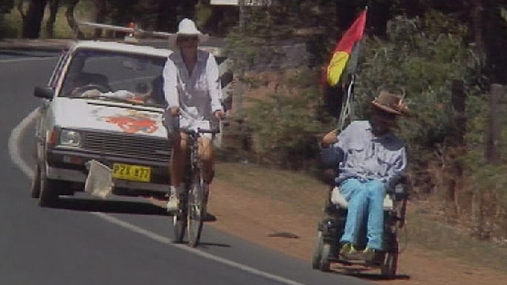 Mr Baldwin travelled around Australia for more than four years raising awareness.