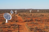 Aerial view of ASKAP telescope