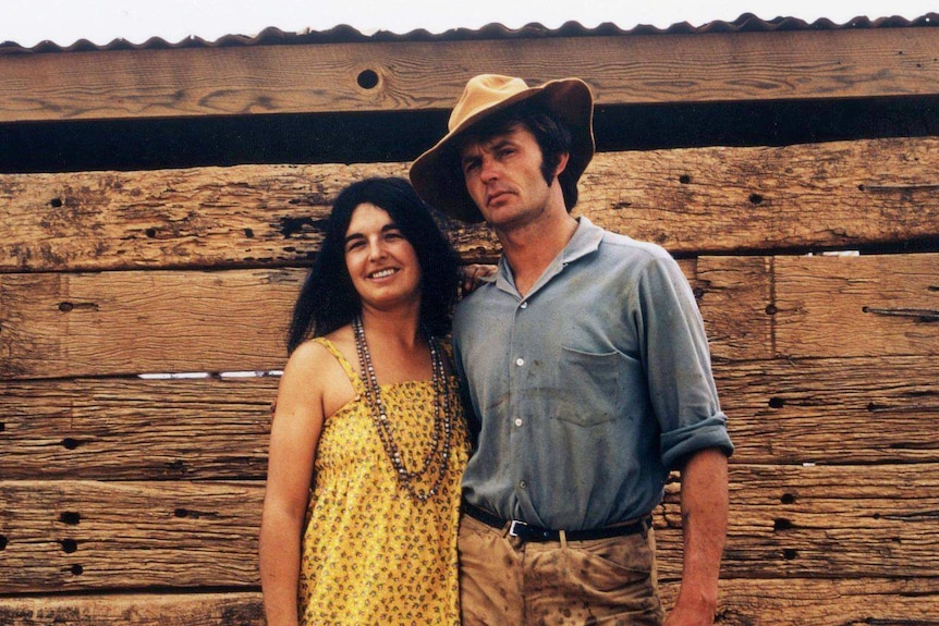 Michele and Graeme Campbell in 1972 on Kybo Station.