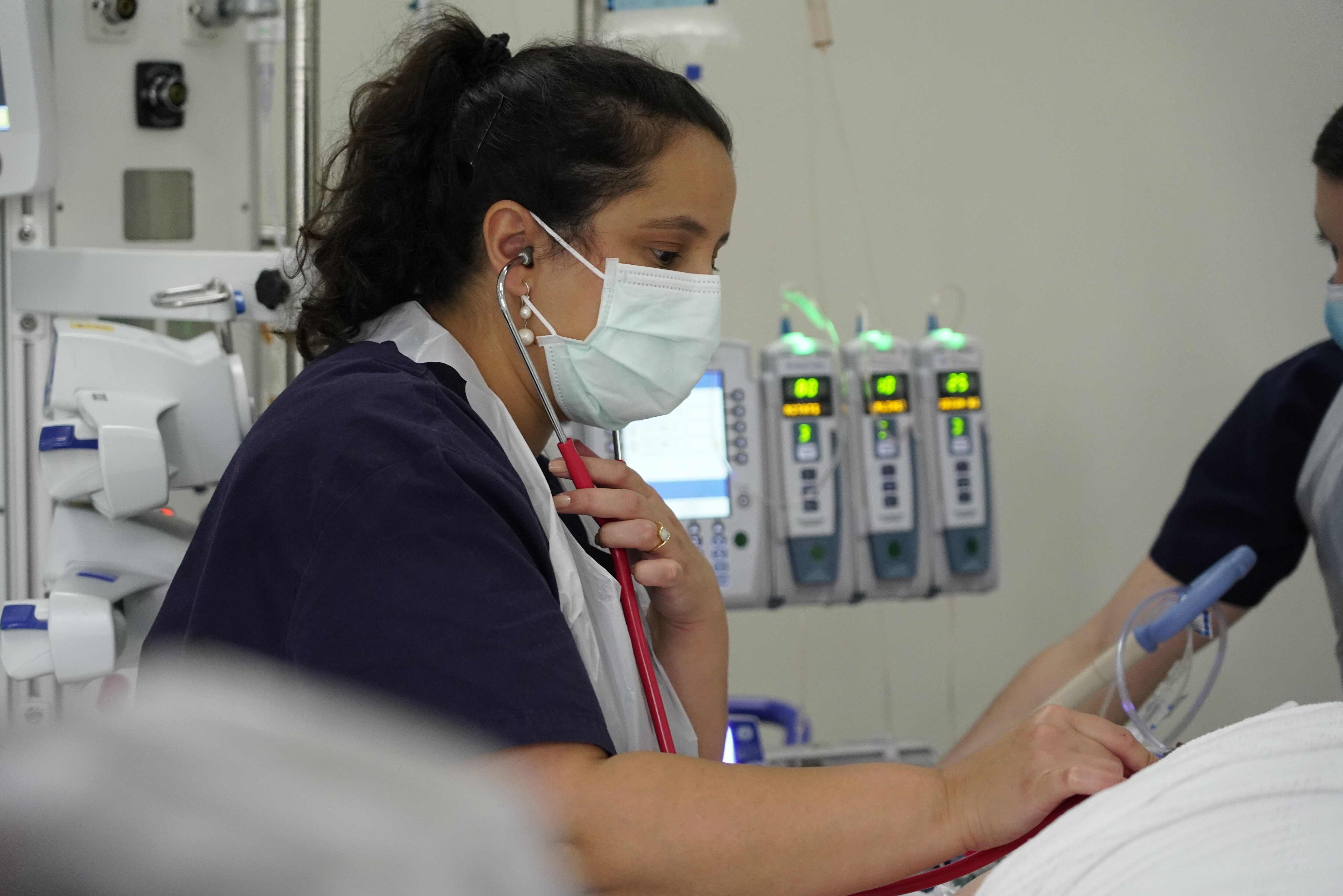 Patients being treated at the Royal Melbourne Hospital road trauma unit.
