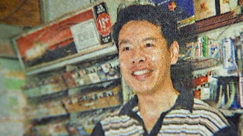Min Lin (pictured), his wife, two sons and his sister-in-law were bludgeoned to death.
