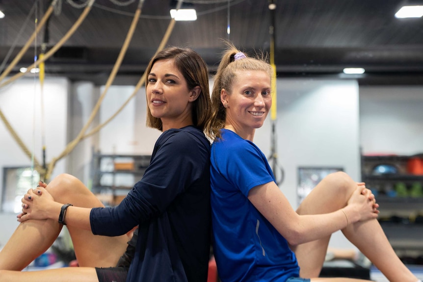 ABC journalist Ruby Cornish and elite runner Jenny Blundell