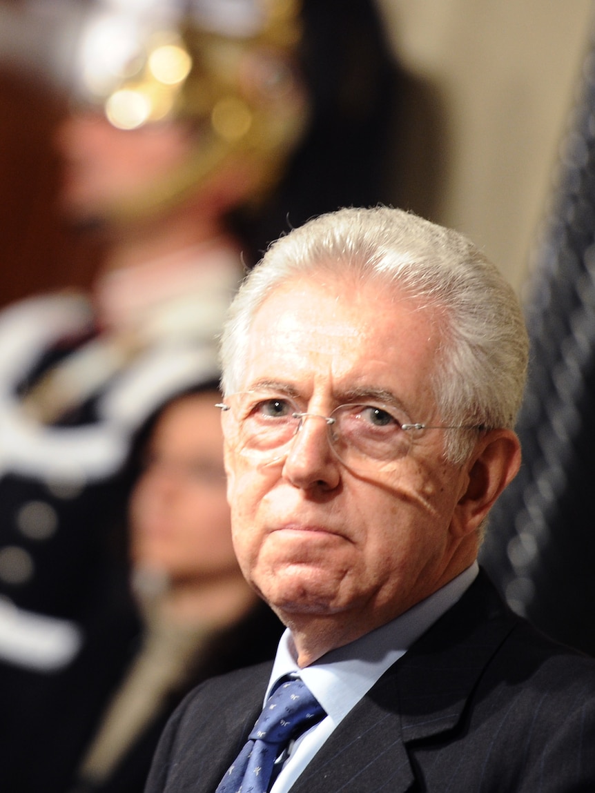 Mario Monti will handle Italy's economics portfolio himself.